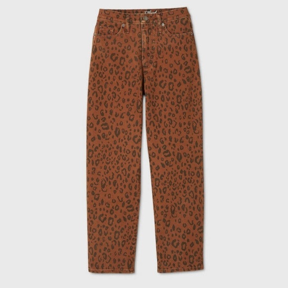 Universal Thread Leopard Print Cropped Ankle Jeans - Picture 4 of 7